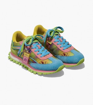 Multicolor Women's Marc Jacobs The Acid Floral Jogger Sneakers | 63219SCLQ